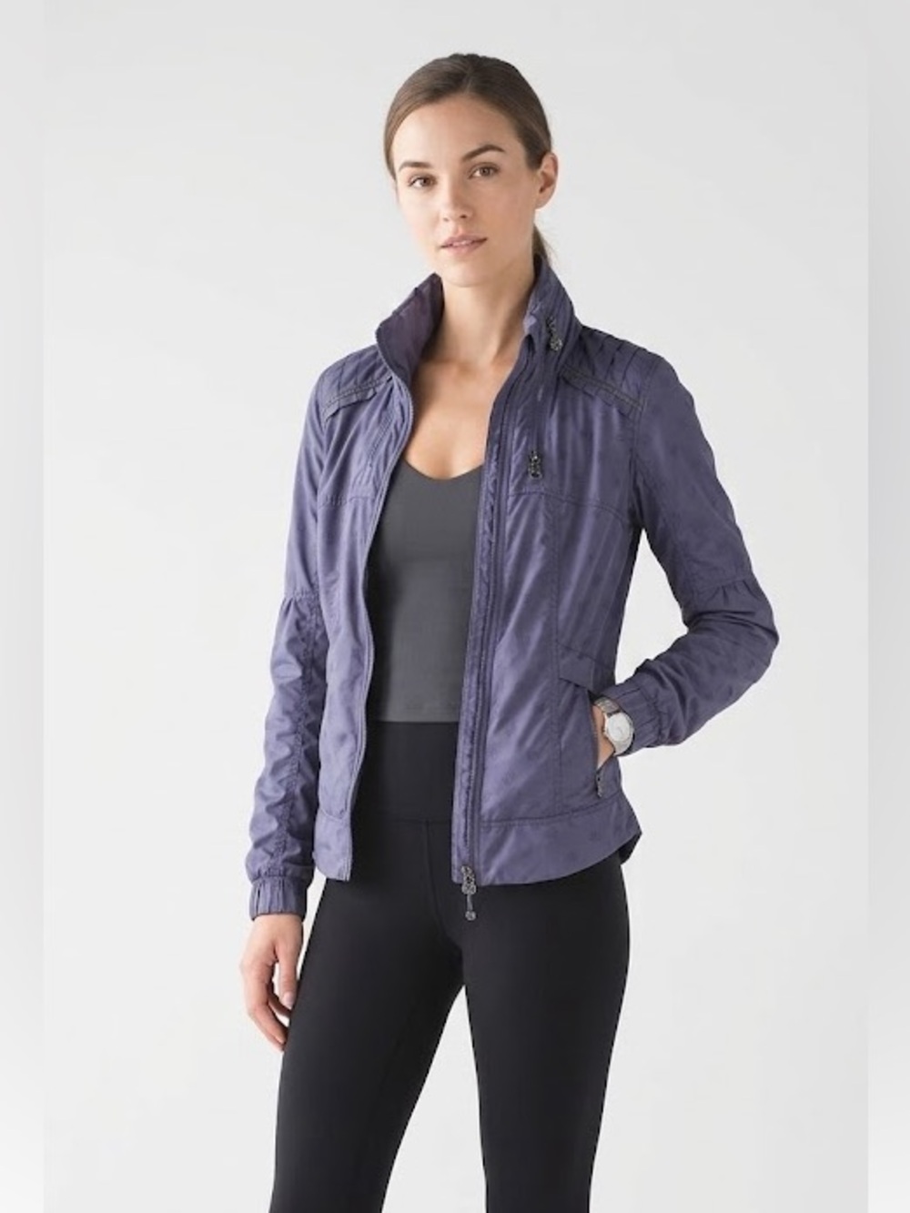 Lululemon Vintage Dance Studio Jacket – Ruched Pleated Track Jacket – Size 2